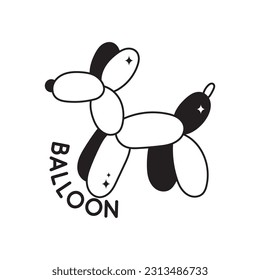 Eslabón del vector del doodle de los globos Pegatina. archivo EPS 10