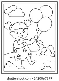 Balloons drawing design with hand drawn vector 