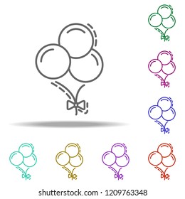 balloons dusk icon. Elements of Birthday in multi color style icons. Simple icon for websites, web design, mobile app, info graphics