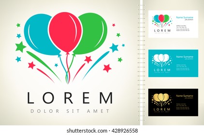 balloons and fireworks logo