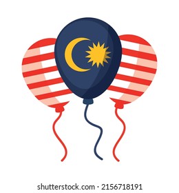 globos con icono de bandera malasia