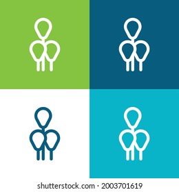 Balloons Flat four color minimal icon set