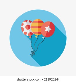 balloons flat icon with long shadow,eps10