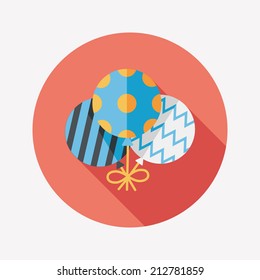 balloons flat icon with long shadow,eps10