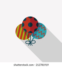 balloons flat icon with long shadow,eps10