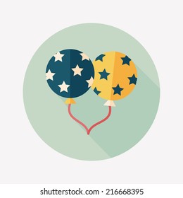balloons flat icon with long shadow,eps10