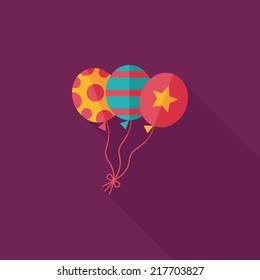 balloons flat icon with long shadow,eps10