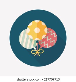balloons flat icon with long shadow,eps10