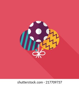 balloons flat icon with long shadow,eps10