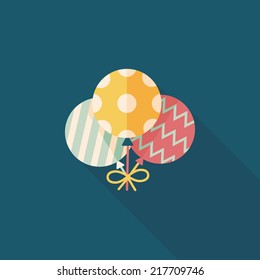 balloons flat icon with long shadow,eps10