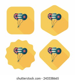 balloons flat icon with long shadow,eps10