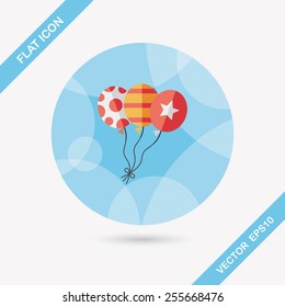 balloons flat icon with long shadow,eps10