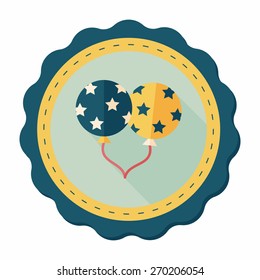 balloons flat icon with long shadow,eps10