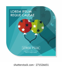 balloons flat icon with long shadow,eps10