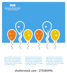 balloons flat icon with long shadow,eps10