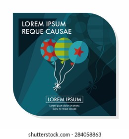 balloons flat icon with long shadow,eps10
