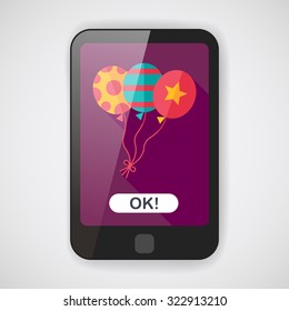 balloons flat icon with long shadow,eps10