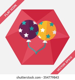 balloons flat icon with long shadow,eps10