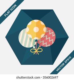 balloons flat icon with long shadow,eps10