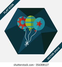 balloons flat icon with long shadow,eps10