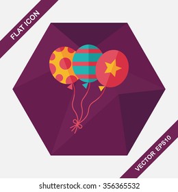 balloons flat icon with long shadow,eps10
