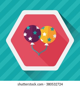 balloons flat icon with long shadow,eps10
