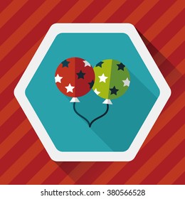 balloons flat icon with long shadow,eps10
