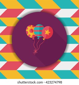 balloons flat icon with long shadow,eps10