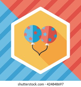 balloons flat icon with long shadow,eps10