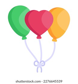 Globos en un estilo de icono plano que se puede editar 
