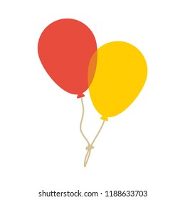 Balloons flat icon. You can be used balloons icon for several purposes like: websites, UI, UX, print templates, presentation templates, promotional materials, web and mobile phone apps.