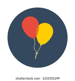 Balloons flat icon. You can be used balloons icon for several purposes like: websites, UI, UX, print templates, presentation templates, promotional materials, web and mobile phone apps.