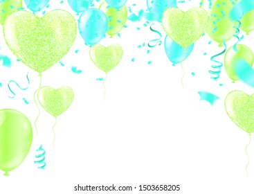 Balloons Flying on  Background, Ideal for Displaying Your Wedding, Birthday, Celebration or Holiday