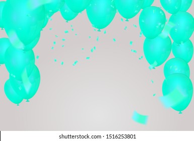 Balloons Flying on  Background, Ideal for Displaying Your Wedding, Birthday, Celebration or Holiday