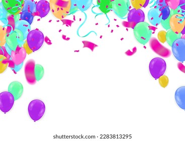 Balloons Flying on  Background, Ideal for Displaying Your Wedding, Birthday, Celebration or Holiday