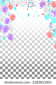 Balloons Flying on  Background, Ideal for Displaying Your Wedding, Birthday, Celebration or Holiday