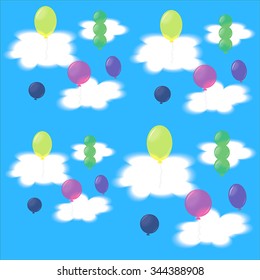 Balloons flying in the sky