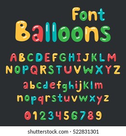 Balloons font Alphabet