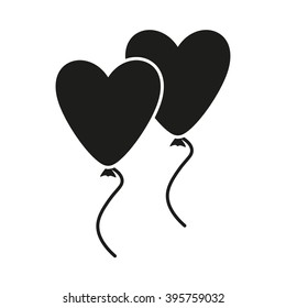 Balloons in the form of heart Icon Vector JPEG Picture Image Graphic JPG EPS AI