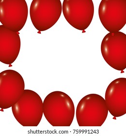 balloons frame decoration ready for posters and cards