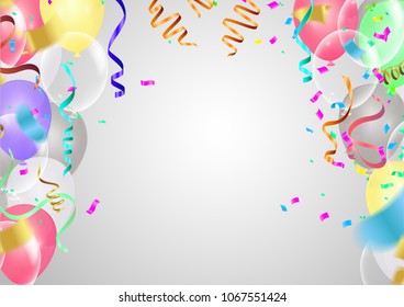 Balloons Frosted party balloons event design. Balloons isolated in the air. Party decorations wedding, birthday, celebration, love, valentines, kids. Color transparent balloon