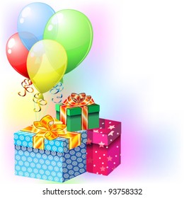 Balloons and gifts