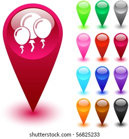Balloons  glossy web buttons.