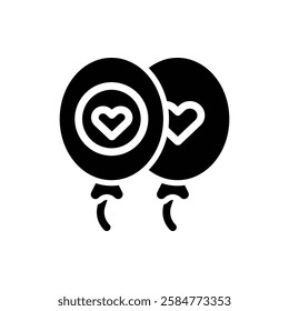 Balloons Glyph Icon. Balloons Icon