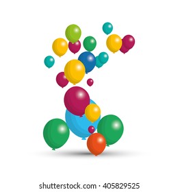 balloons graphic design , vector illustration