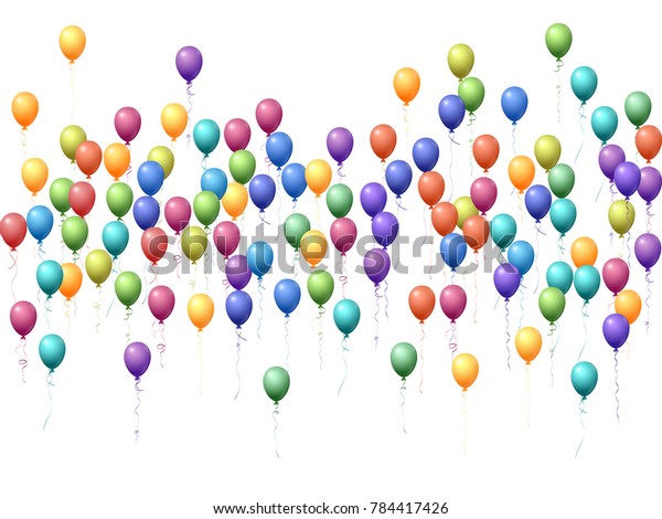 Balloons Group Isolated Vector Graphic Design Stock Vector