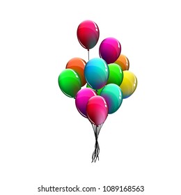 balloons. Happy Birthday! Vector
