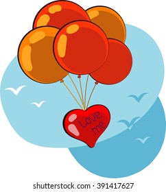 balloons and heart
