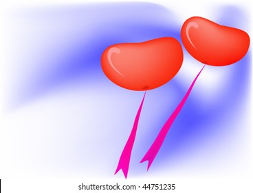 Balloons as a heart