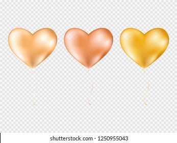 Balloons Heart isolated on transparent background. rosted party balloons for event design. Balloons isolated in the air. Party decorations for birthday, anniversary, celebration